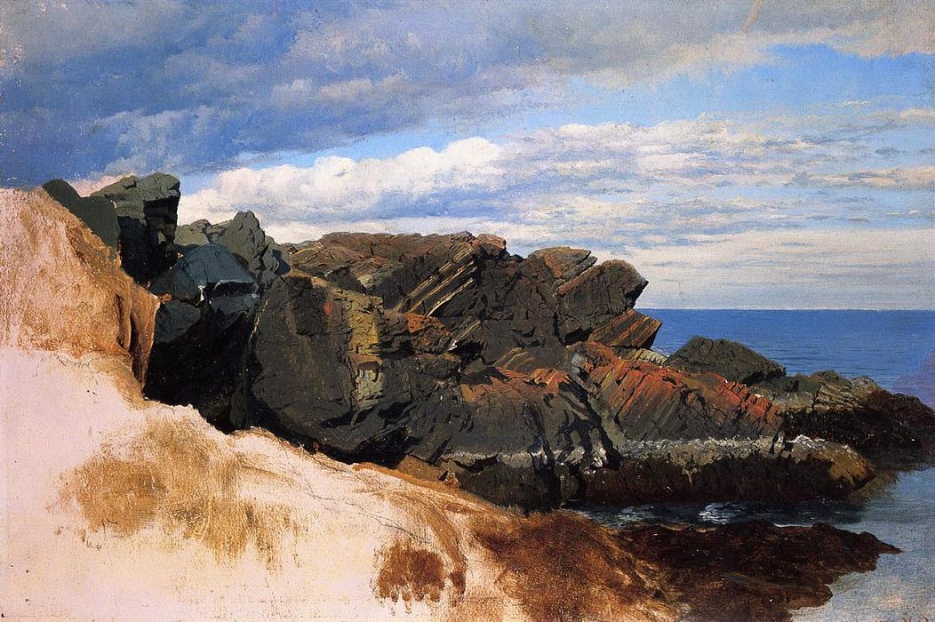 Rock Study At Nahant, Massachusetts — William Bradford