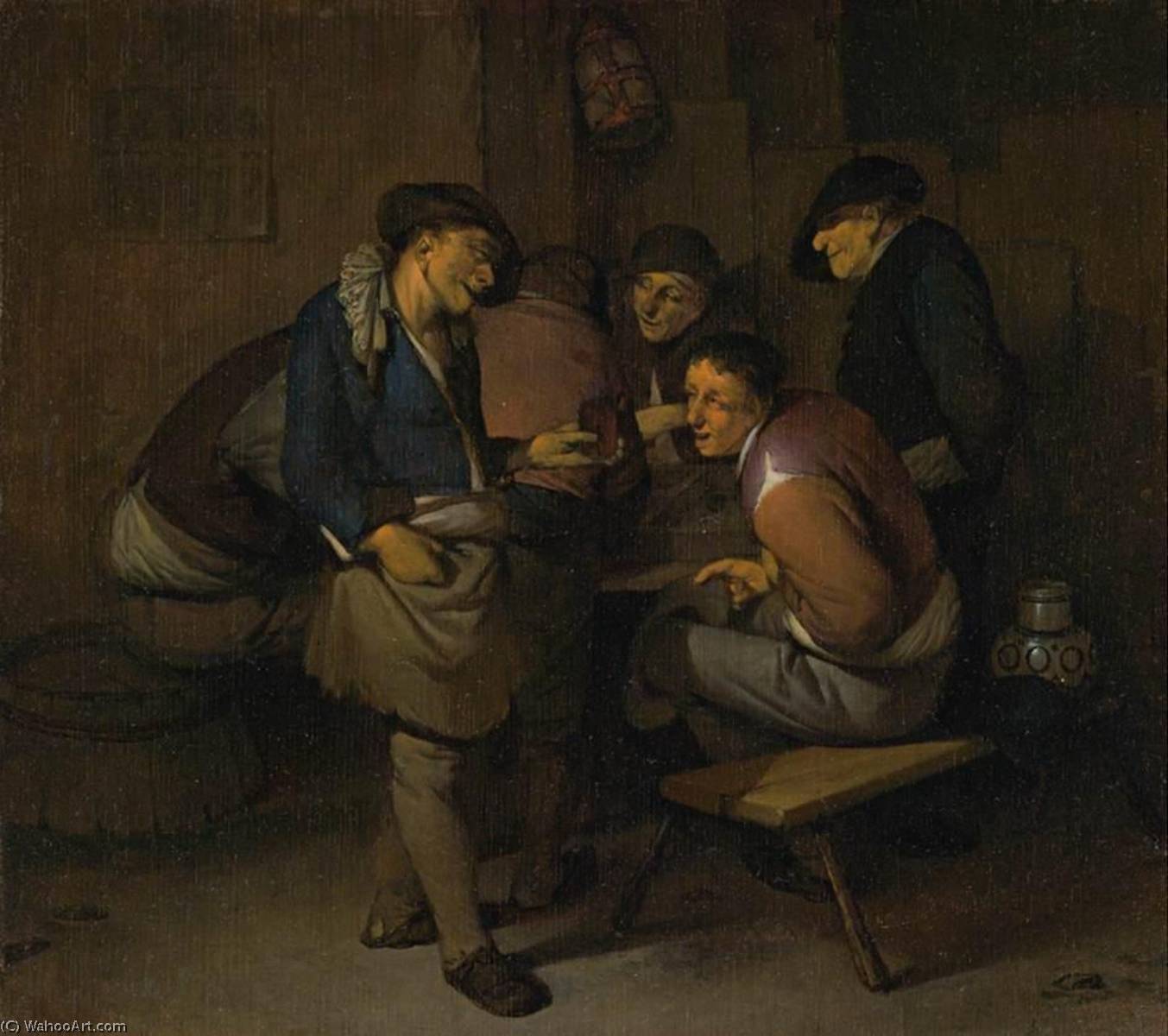 Peasants In An Interior — Cornelis Pietersz Bega