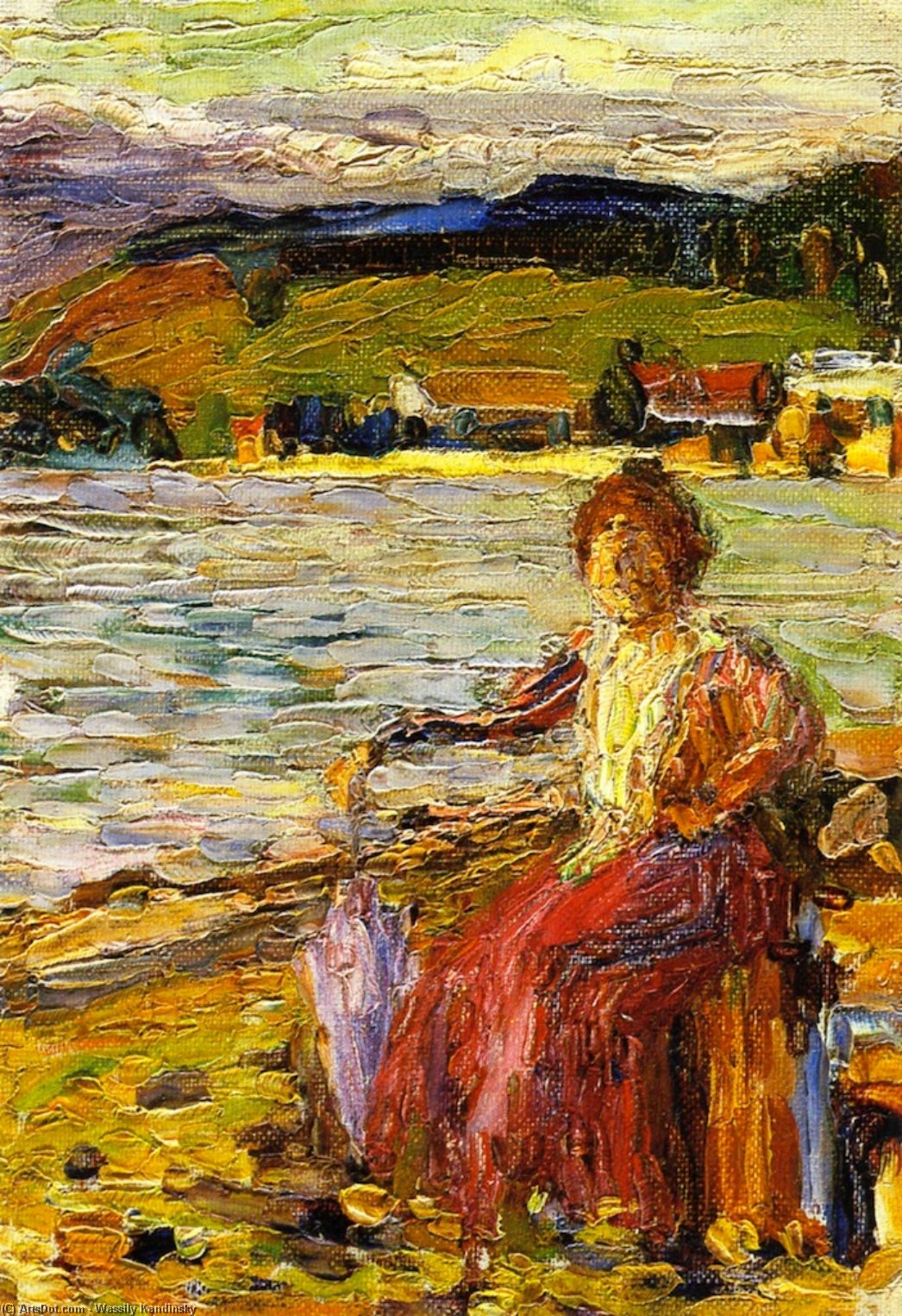 Kochel - Dame Auf Einem Seeufer — Wassily Wassilyevich Kandinsky
