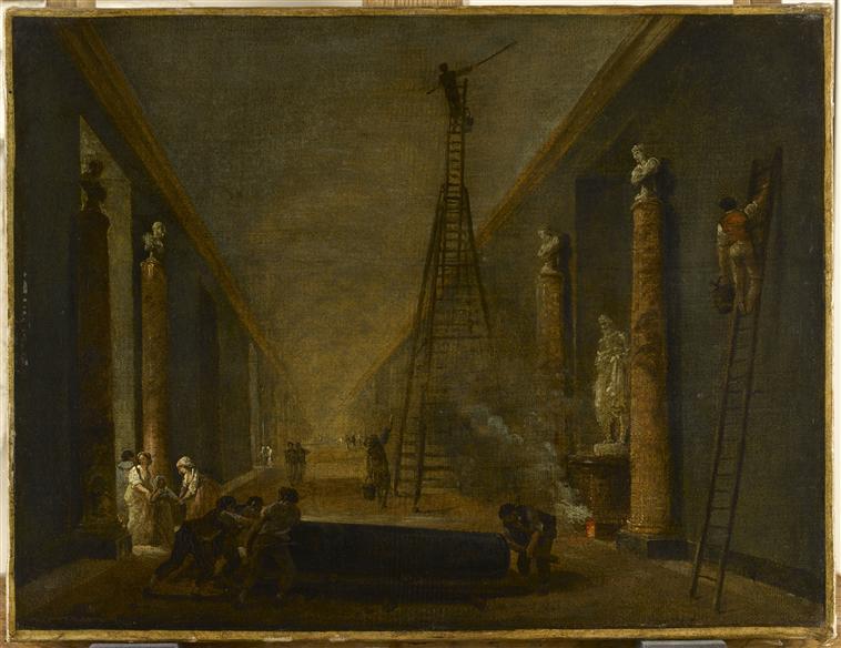 La Grande Galerie Du Louvre En Cours De Restauration Vers 1798, 1799 — Hubert Robert