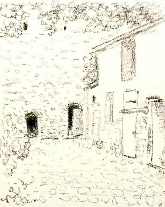 El Patio En La Frette — Albert Marquet