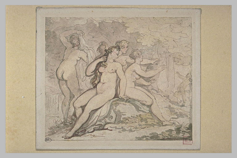 Nymphs Calling Amor — Thomas Rowlandson