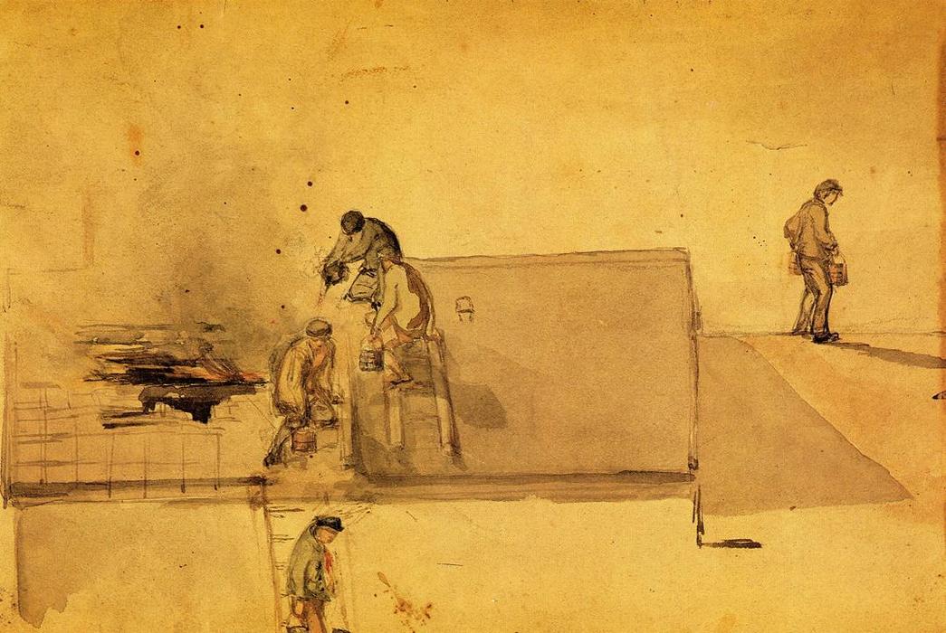 A Fire At Pomfret — James Abbott Mcneill Whistler
