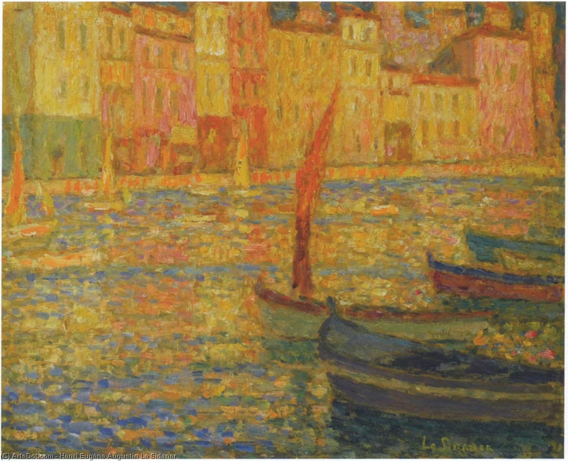 Port At Villefranche — Henri Le Sidaner