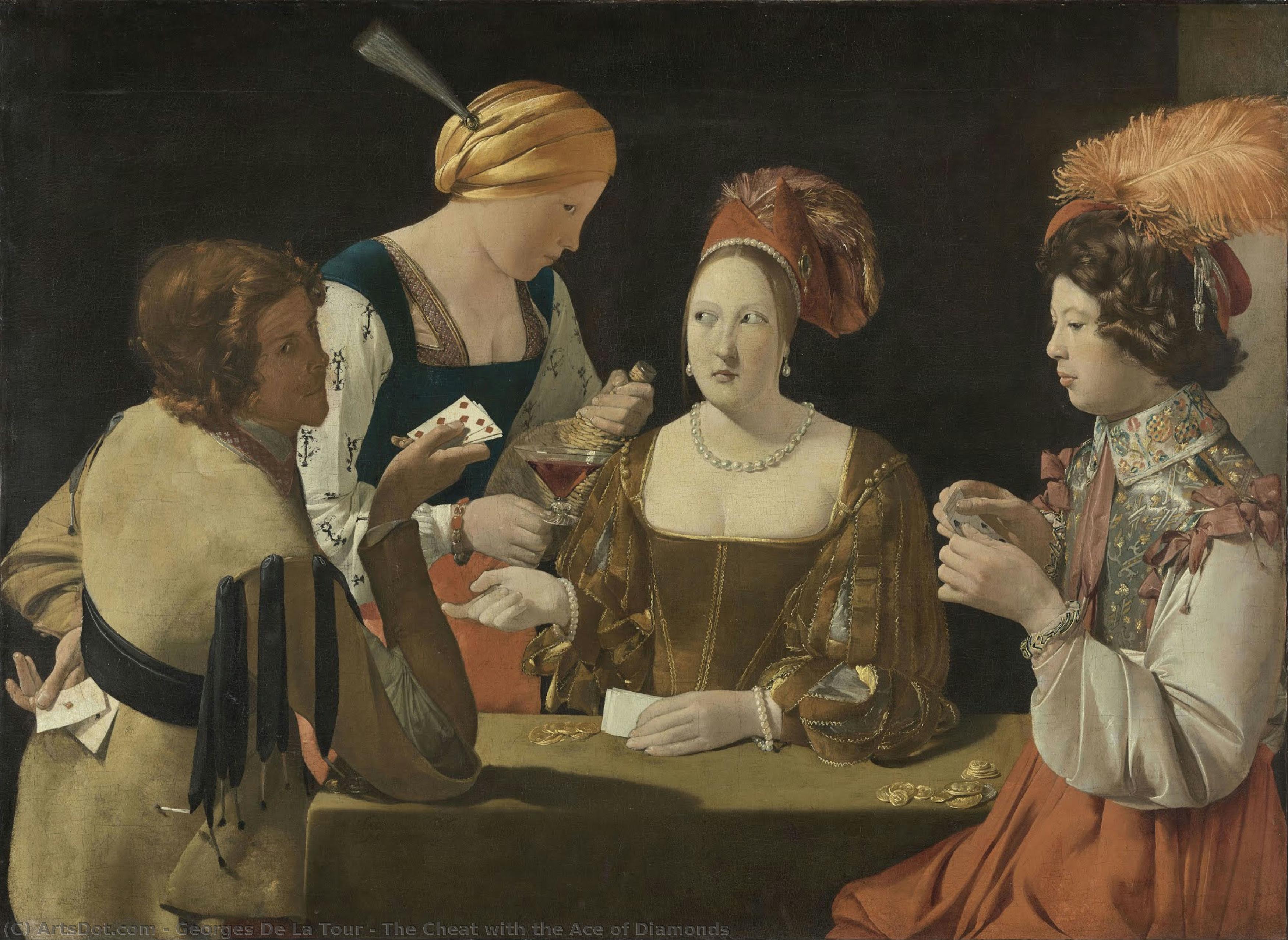 Der Schwindler Mit Dem Ass Des Diamanten — Georges De La Tour