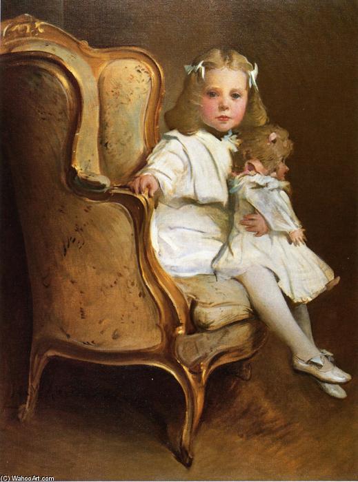 Portrait Of A Young Girl With Her Doll — John White Alexander