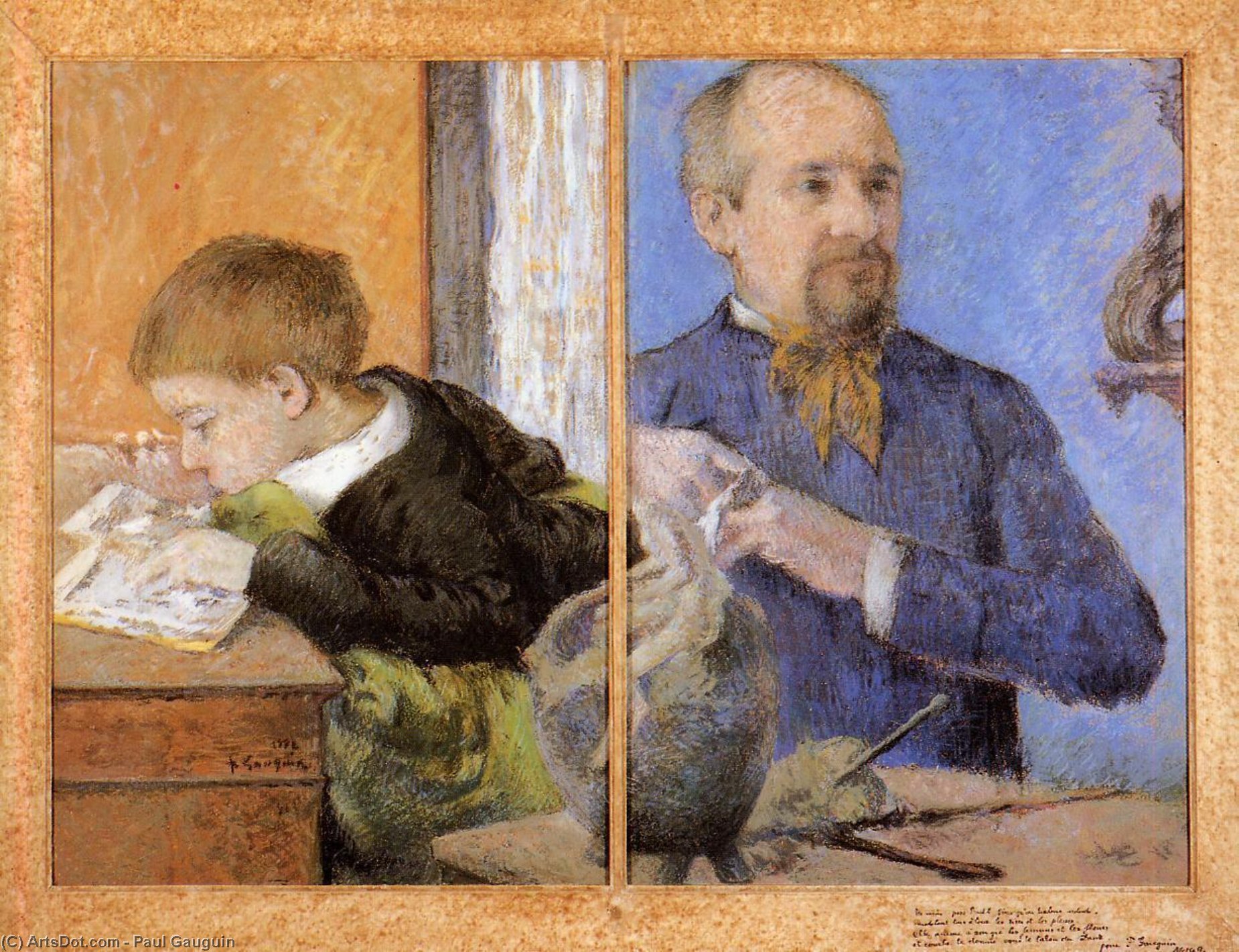 Aube The Sculptor And His Son — Eugène Henri Paul Gauguin