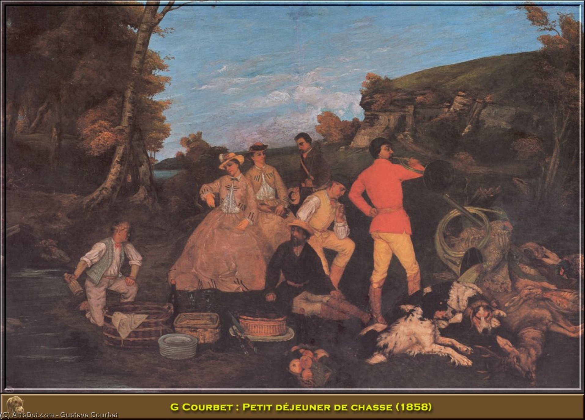 The Huntsman's Picnic — Gustave Courbet