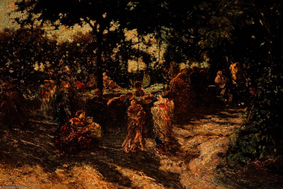The Festival — Adolphe Joseph Thomas Monticelli