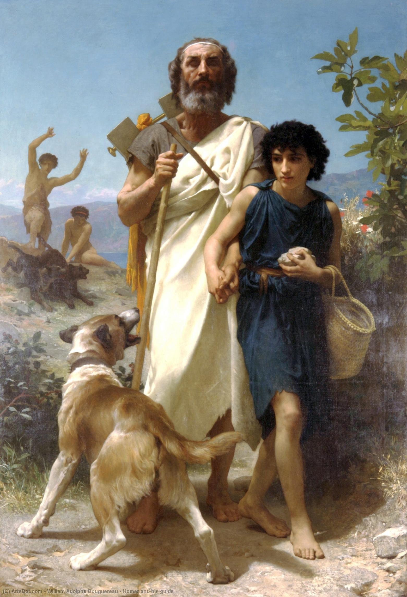 Homer And His Guide — William-adolphe Bouguereau
