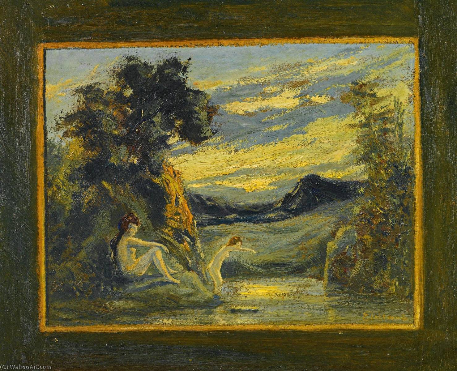 Two Women Bathing — Louis Michel Eilshemius