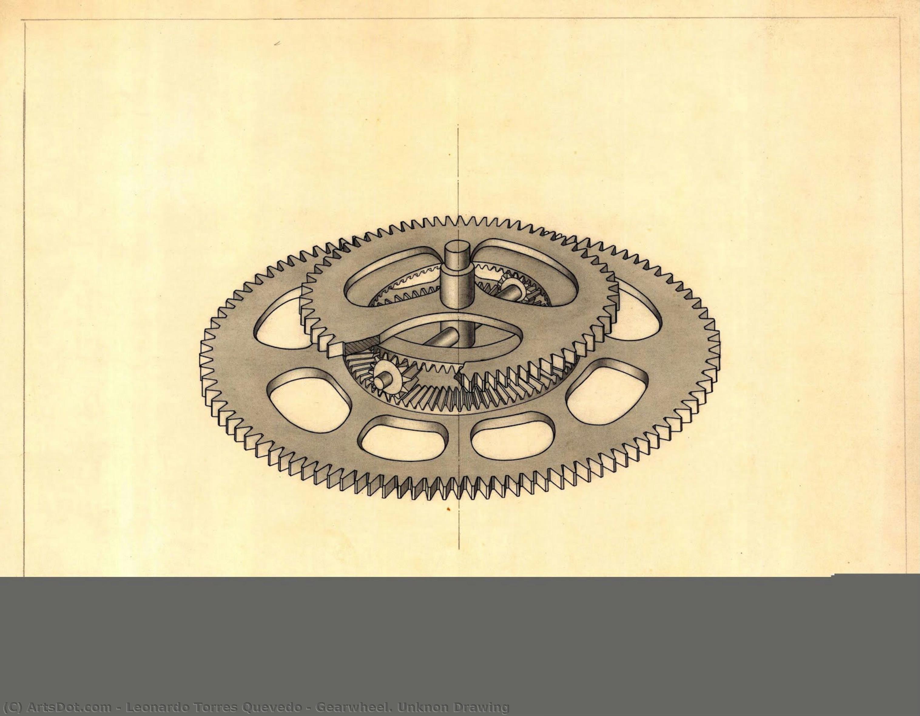Gearwheel. Unknon Drawing — Leonardo Torres Quevedo