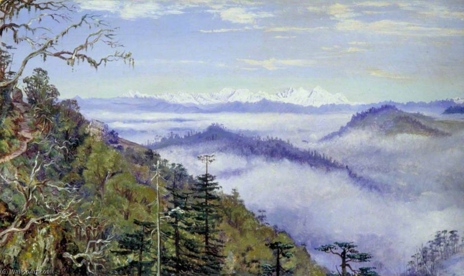 Mount Everest Or Deodunga From Sundukpho, North India — Marianne North