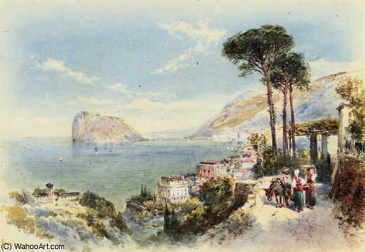 Peasants Conversing On The Italian Coast — Thomas Charles Leeson Rowbotham