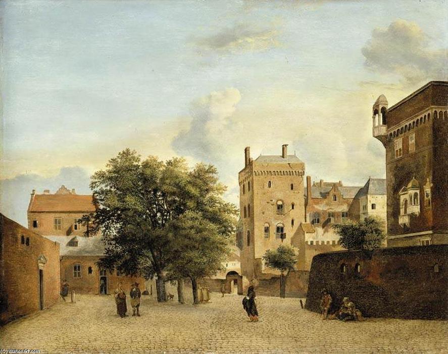 View Of A Small Town Square — Jan Van Der Heyden