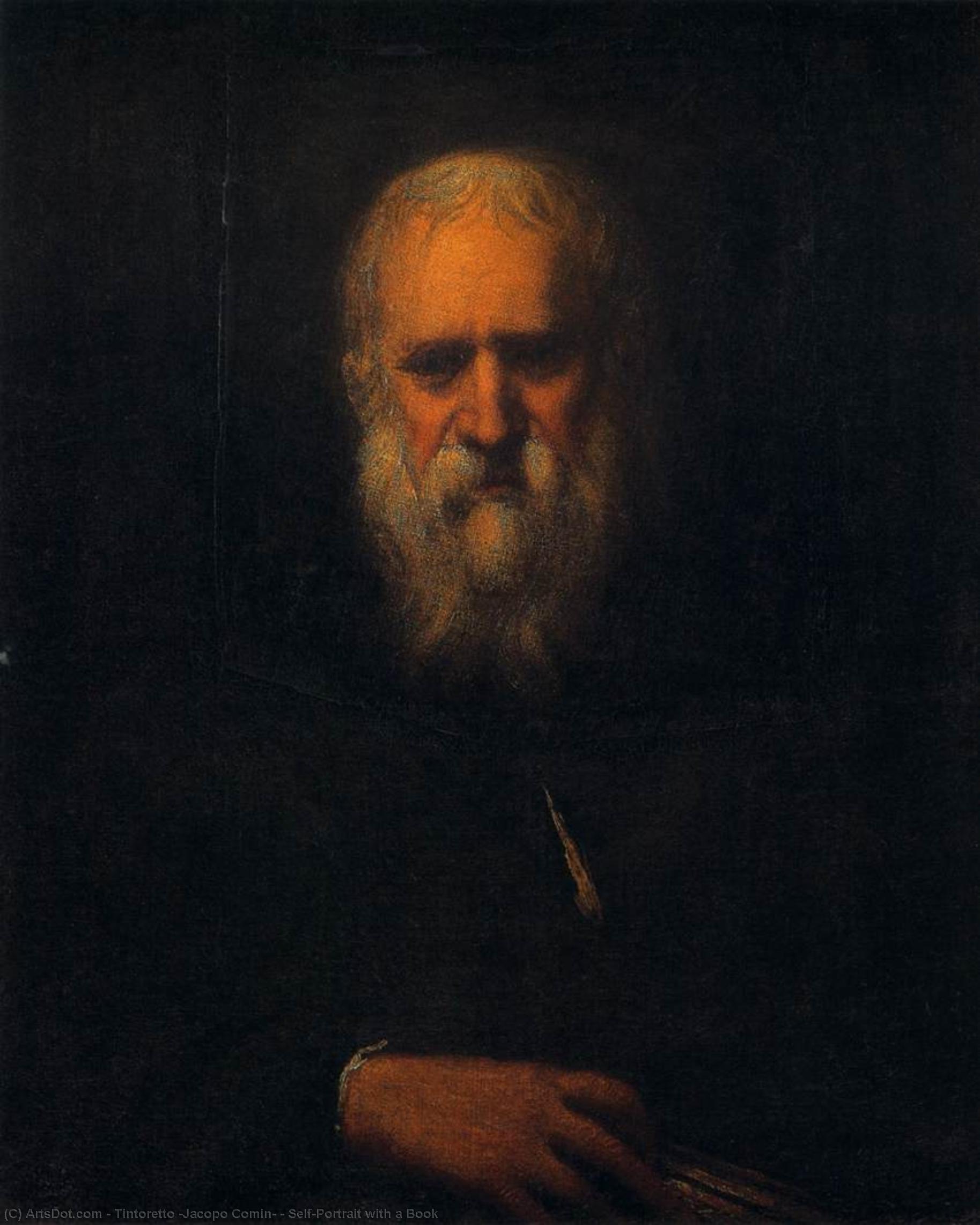 Self-portrait With A Book — Jacopo Tintoretto