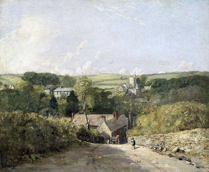 A View Of Osmington Village With The Church And Vicarage — John Constable