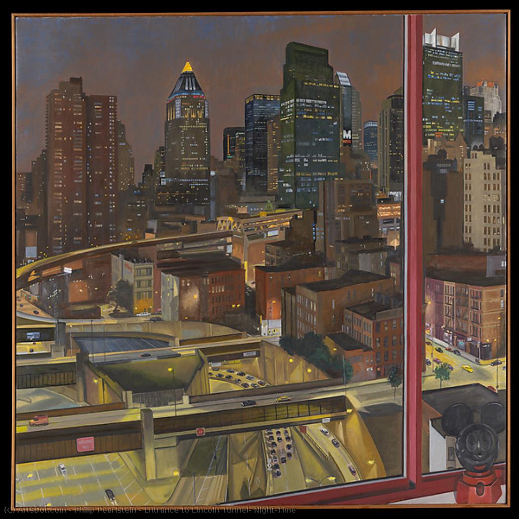 Entrance To Lincoln Tunnel, Night-time — Philip Pearlstein