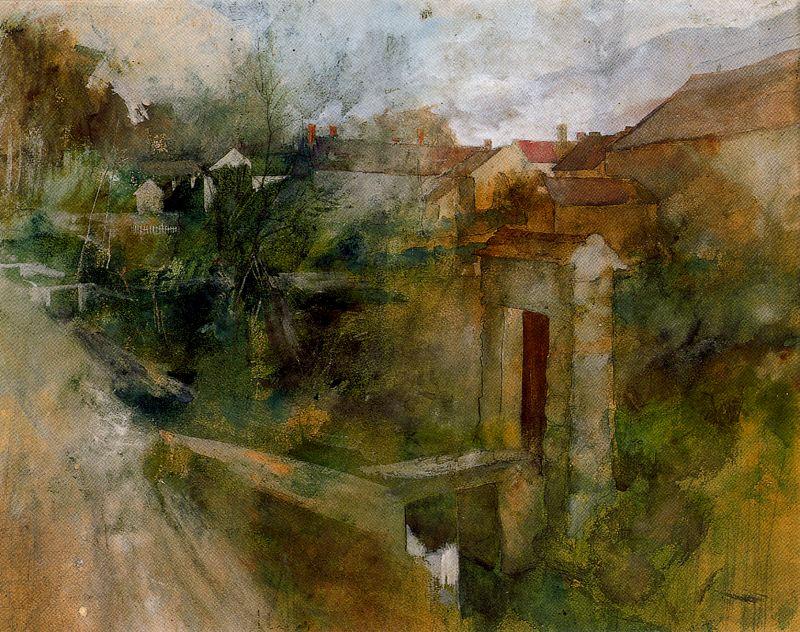 View Of Montcourt — Carl Larsson