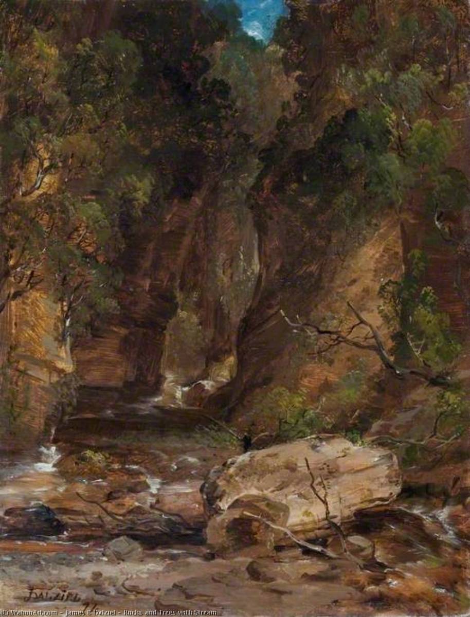Rocks And Trees With Stream — James B Dalziel