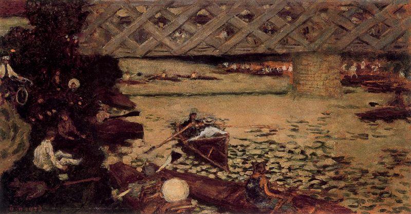 Boating On The Seine, The Bridge At Chatou — Pierre Bonnard