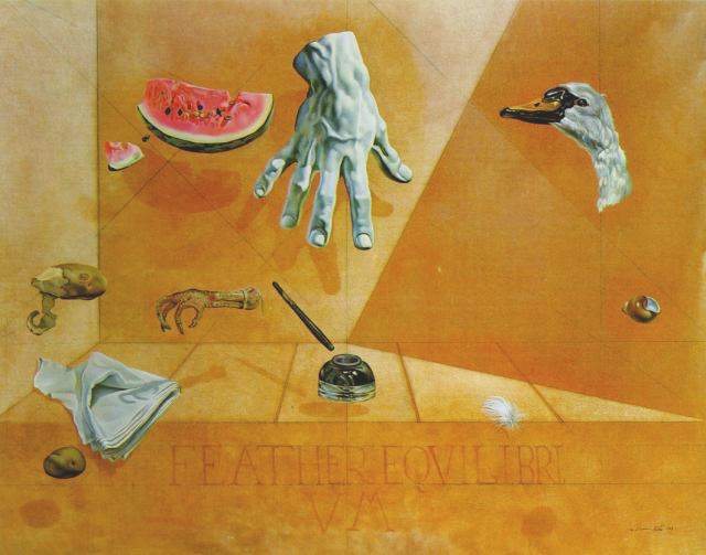 Feather Equilibrium (interatomic Balance Of A Swan's Feather), 1947 — Salvador Dalí