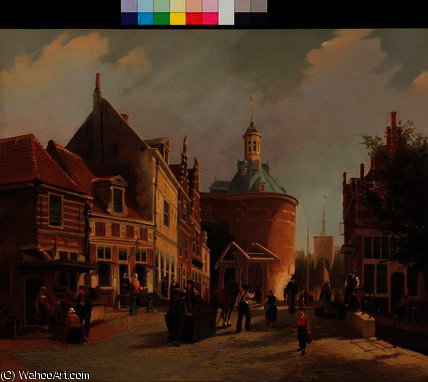 A View Of The Zuiderspui With The Drommedaris — Oene Romkes De Jongh