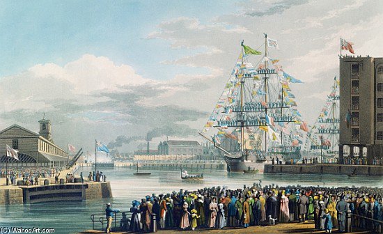 The Opening Of St. Katharine Docks — Edward Duncan