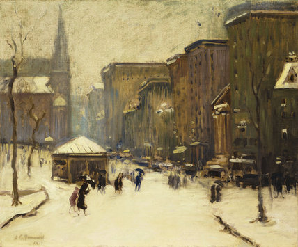 Park Street Church In Snow — Arthur Clifton Goodwin