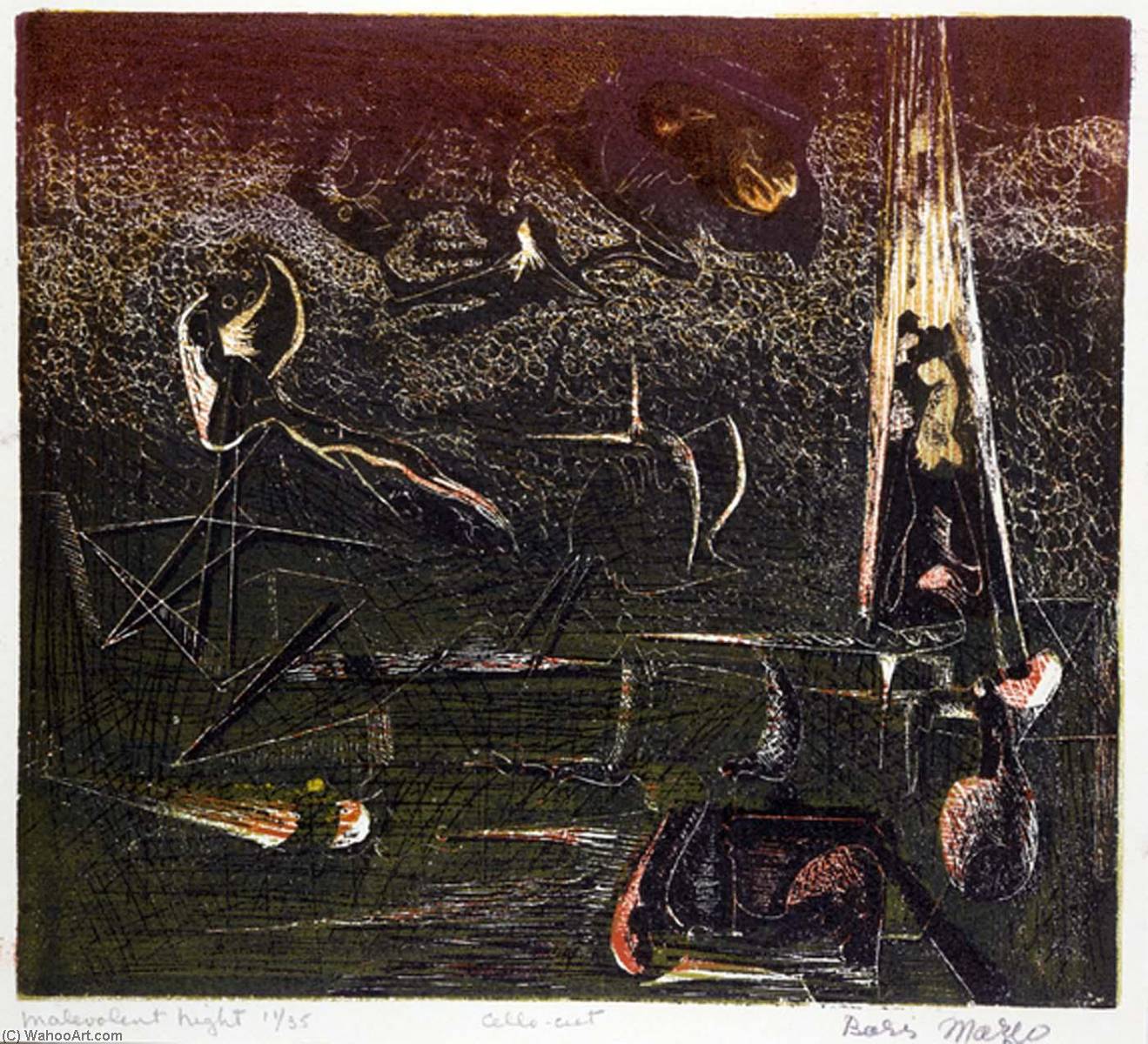 Malevolent Night, From The Portfolio No. 1 — Boris Margo