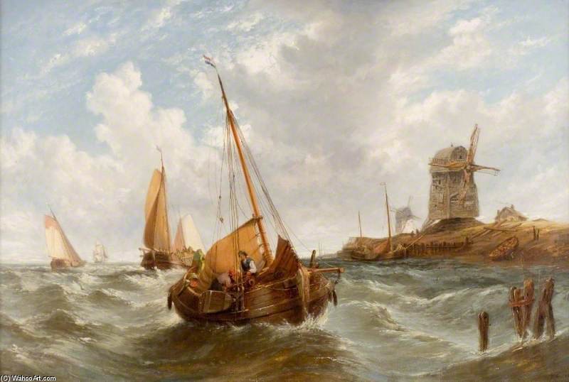 Seascape With Boats — Adolphus Knell