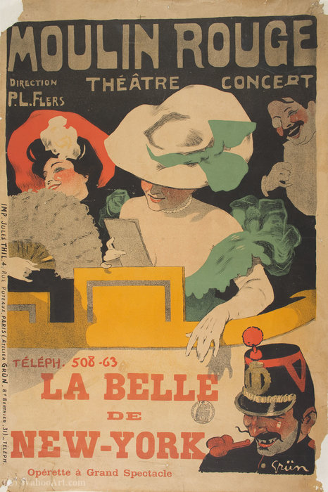 'la Belle De New-york', (60 X 40 Cm) (1905) — Jules Alexandre Grun