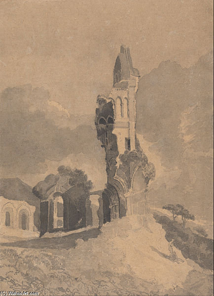 Byland Abbey, Yorkshire — John Sell Cotman