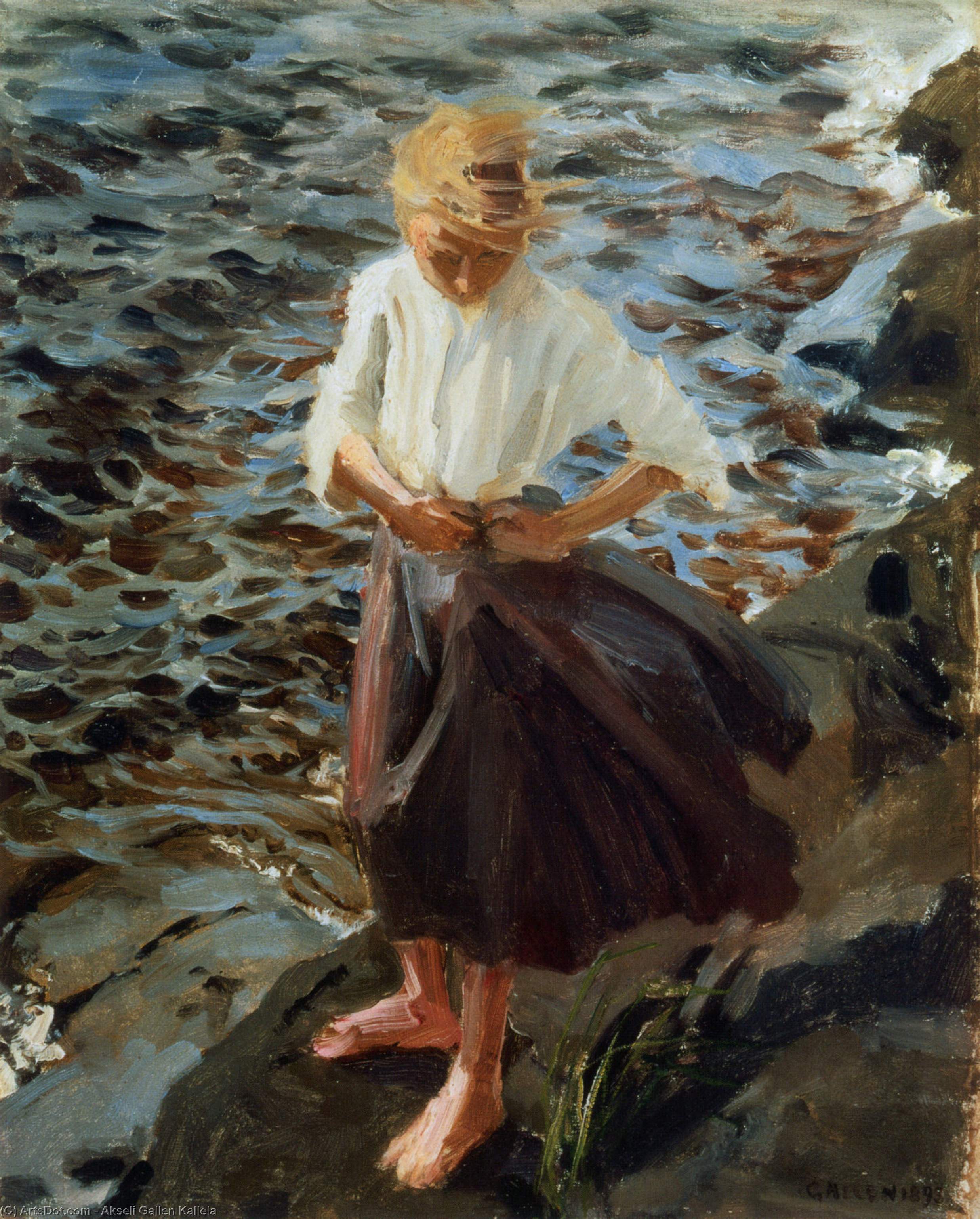 Windswept Girl — Akseli Gallen-kallela