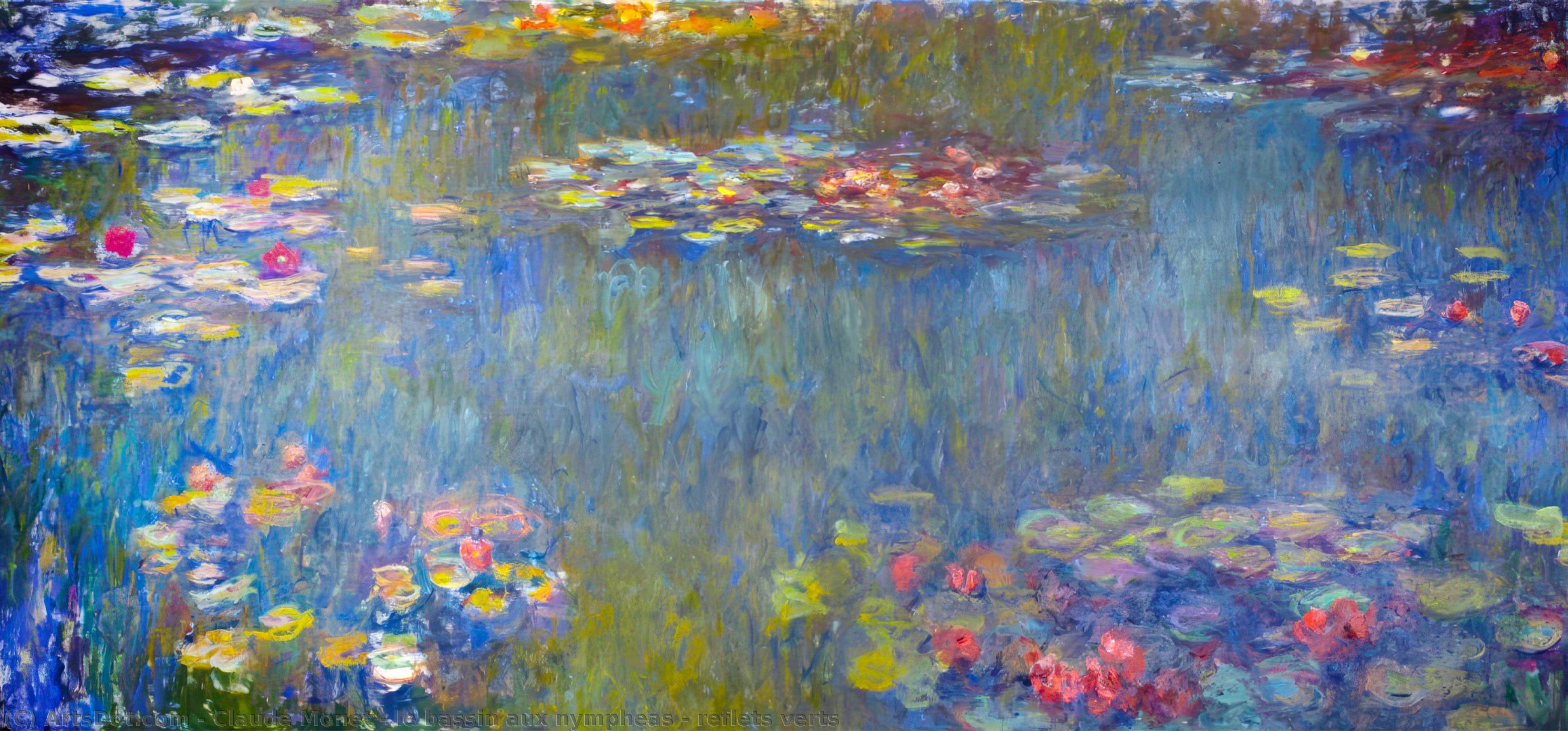 Le Bassin Aux Nympheas - Reflets Verts — Claude Monet