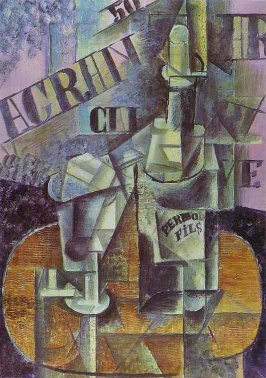 Bottle Of Pernod (table In A Café) — Pablo Picasso