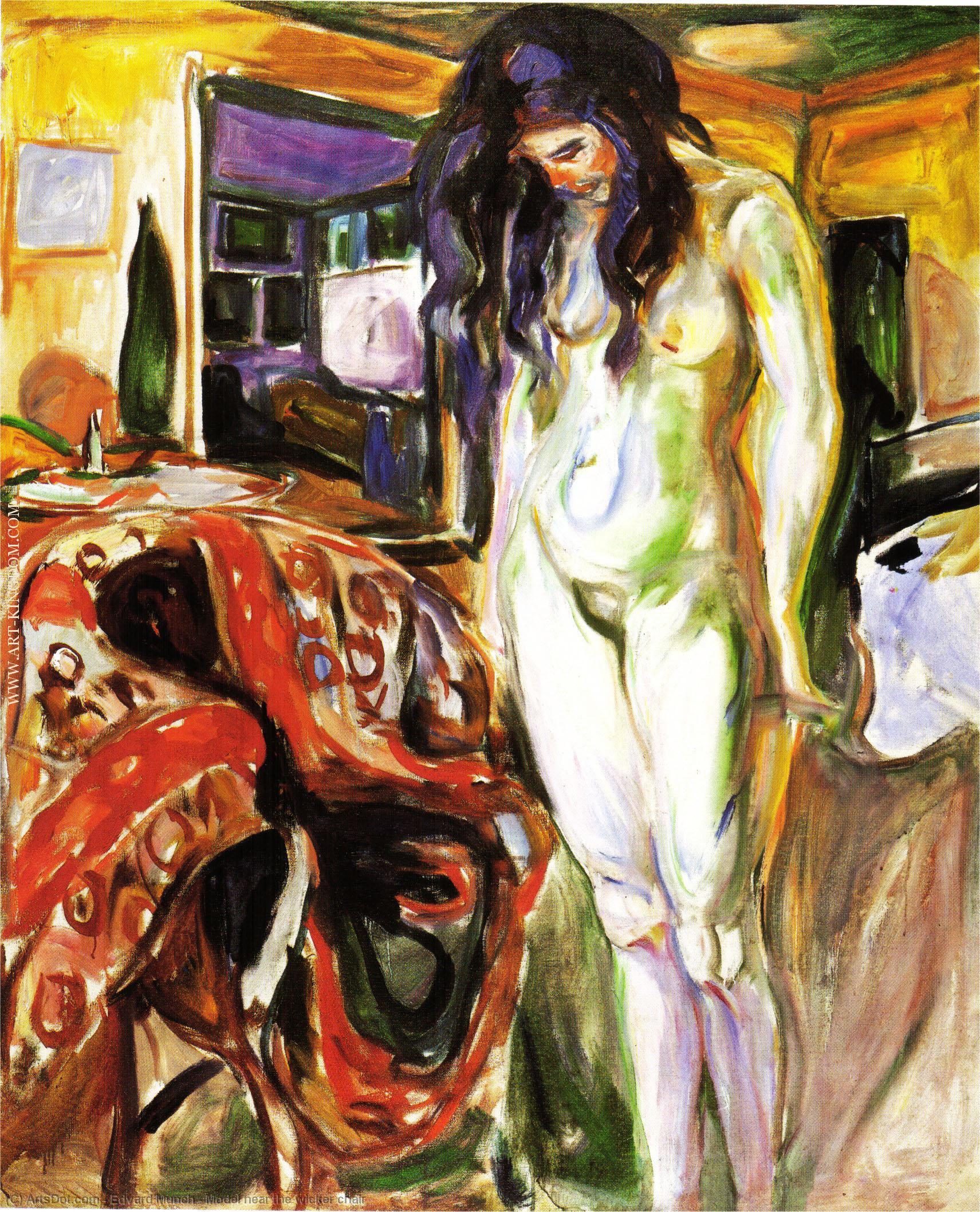Model Near The Wicker Chair — Edvard Munch