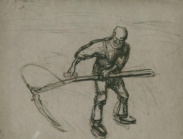 Study For 'the Old Reaper' — Sir George Clausen