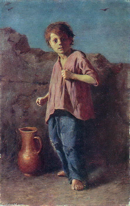 The Boy, Preparing For A Fight — Vasily Grigoryevich Perov