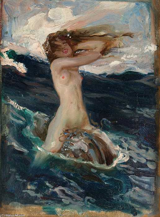 Study For 'the Foam Sprite' — Herbert James Draper