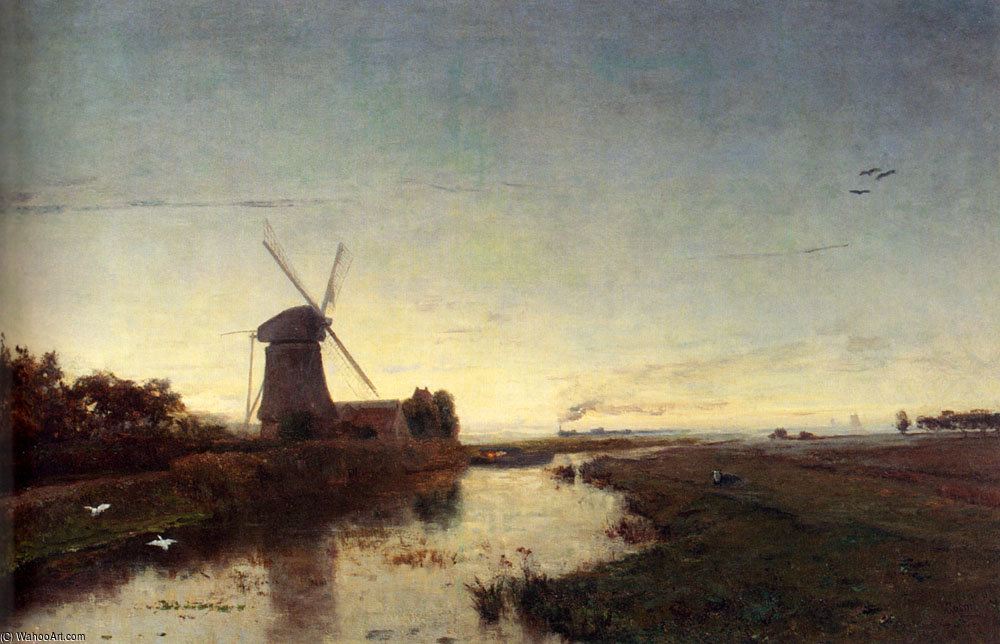 Le Point Du Jour, Vue Prise Dans Les Environs De Amsterdam — Paul Joseph Constantine Gabriel
