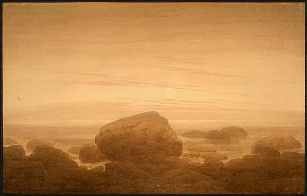 La Luna Sobre Una Playa Desierta — Caspar David Friedrich