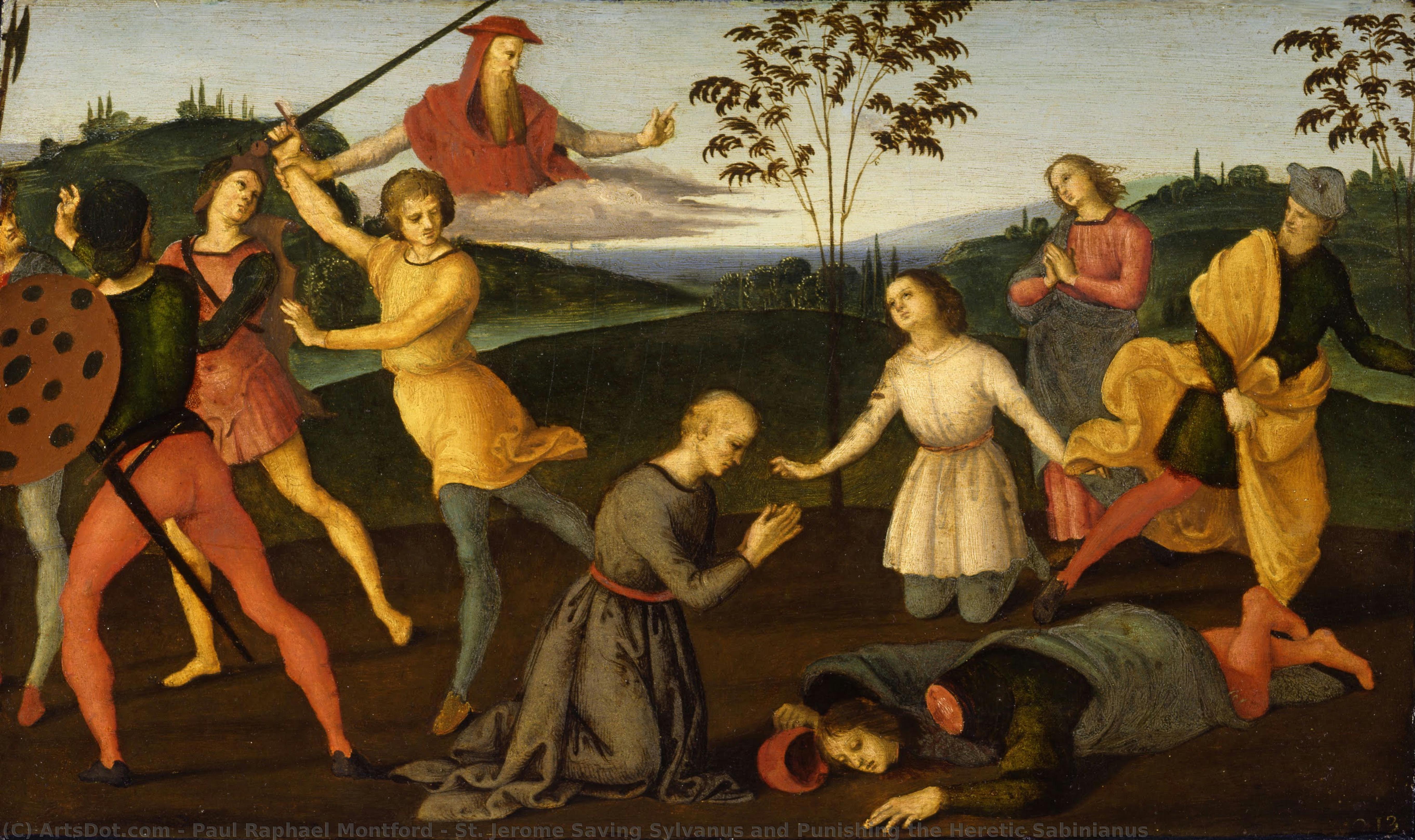 St. Jerome Saving Sylvanus And Punishing The Heretic Sabinianus — Paul Raphael Montford
