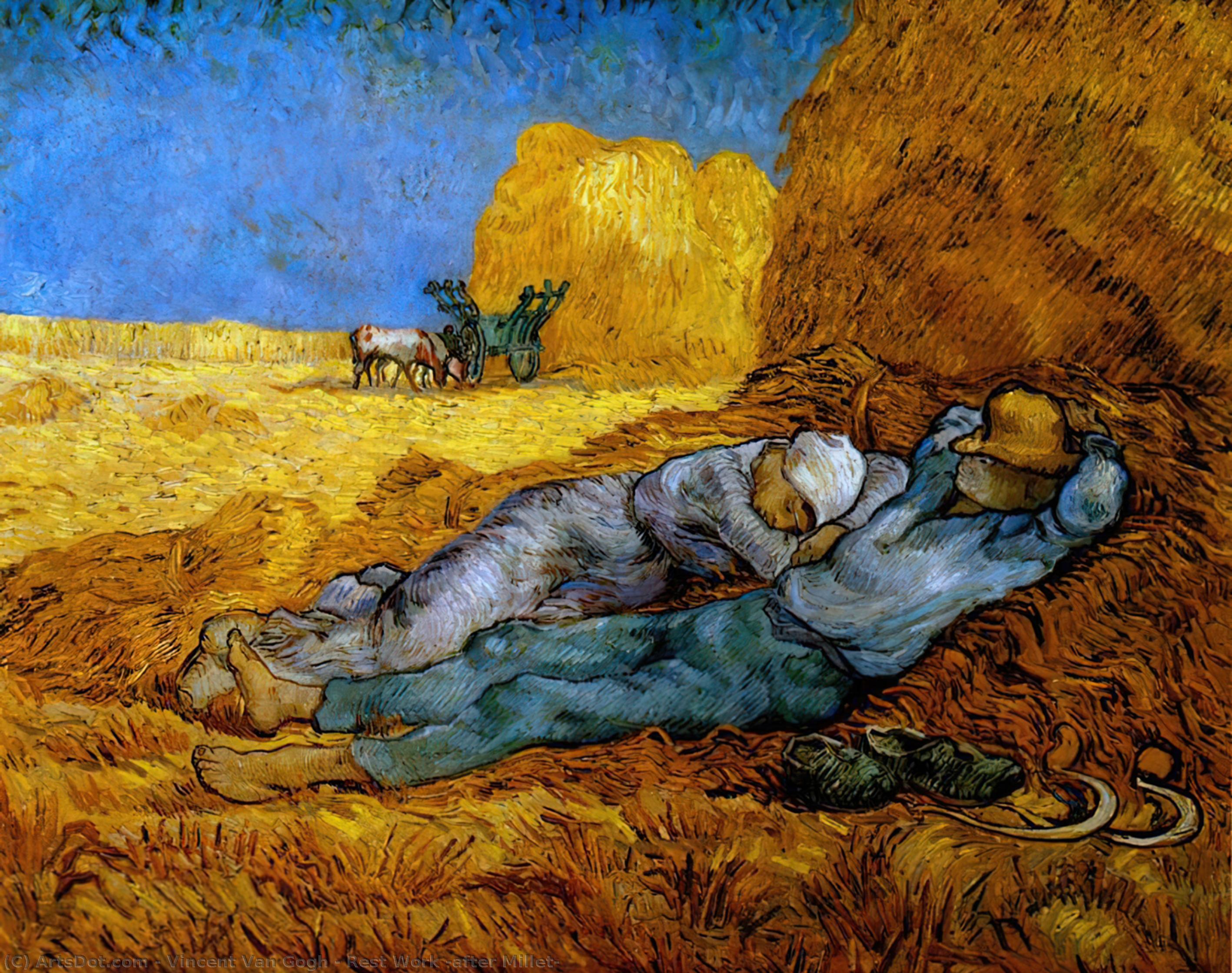 Noon - Rest From Work (after Millet) — Vincent Willem Van Gogh