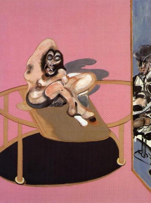 Study Of A Nude With Figure In A Mirror — Francis Bacon