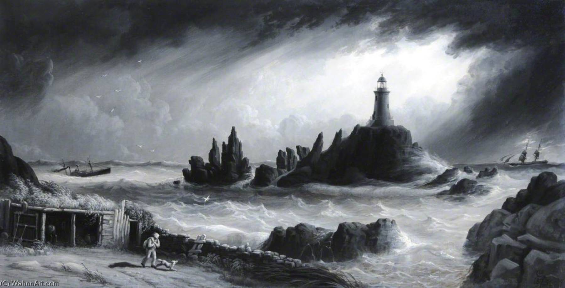 View Of Corbiere Lighthouse, Jersey — Philip John Ouless