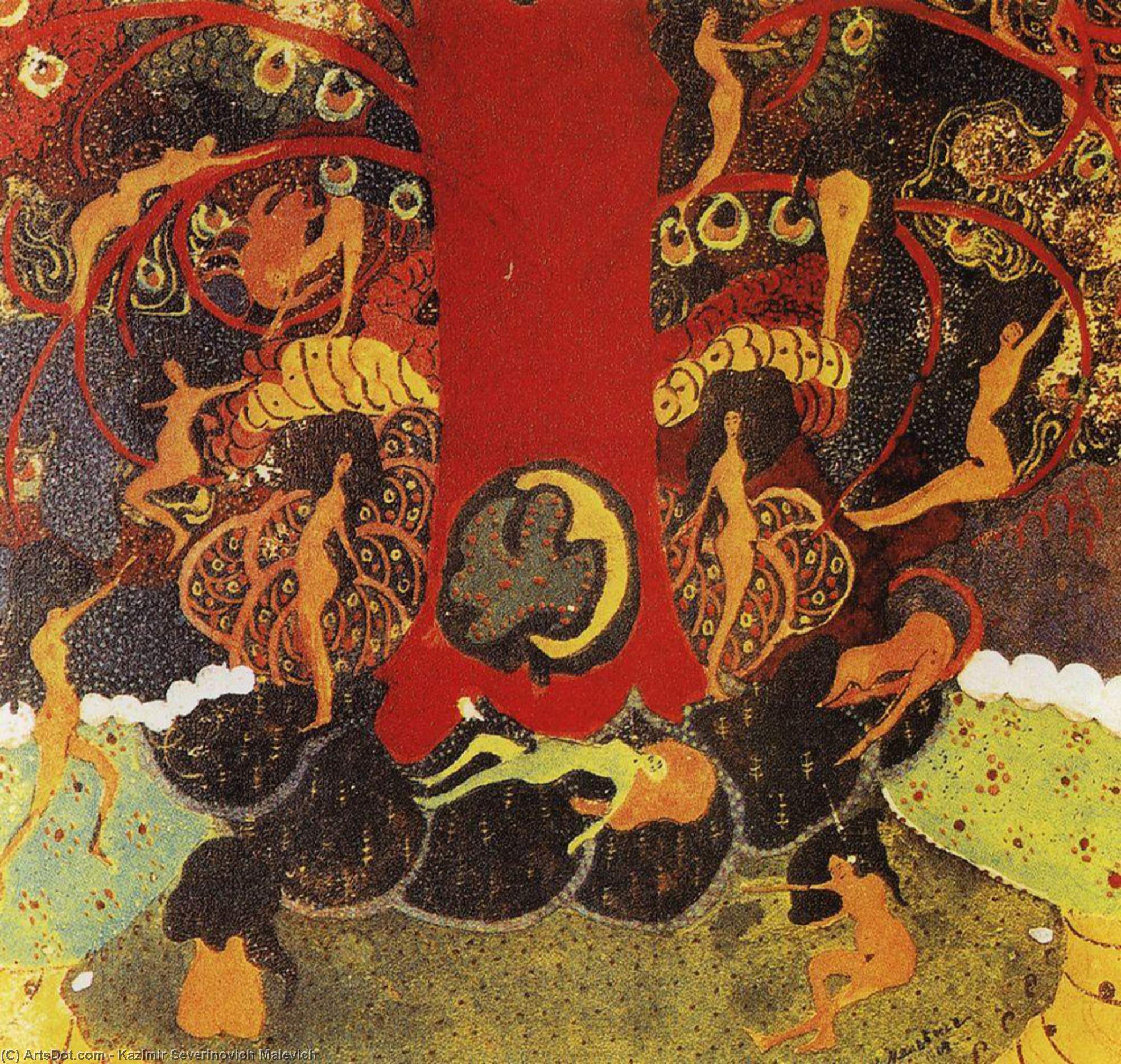 Oak And Dryads — Kazimir Malevich