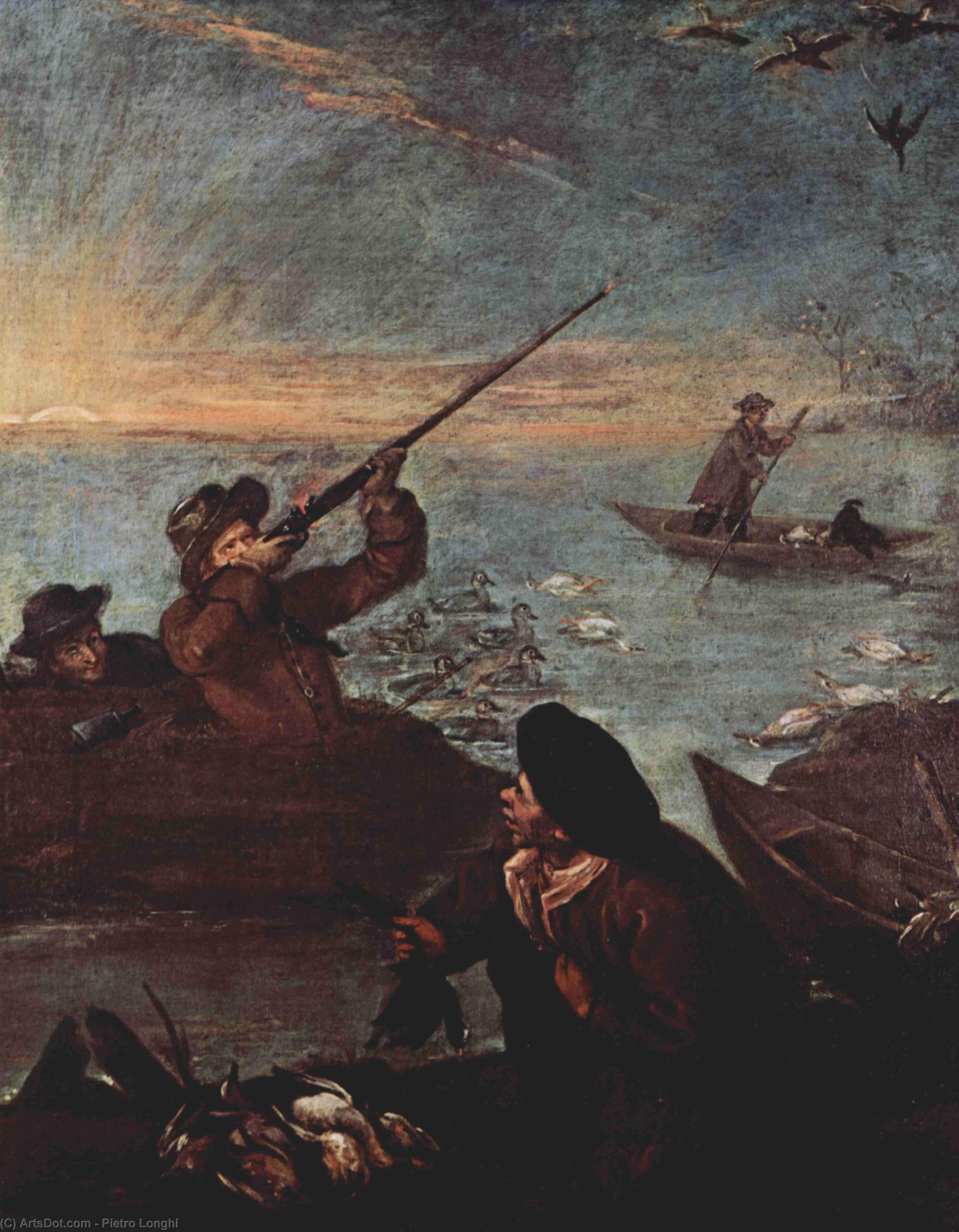 Hunters Shooting At Ducks — Pietro Longhi