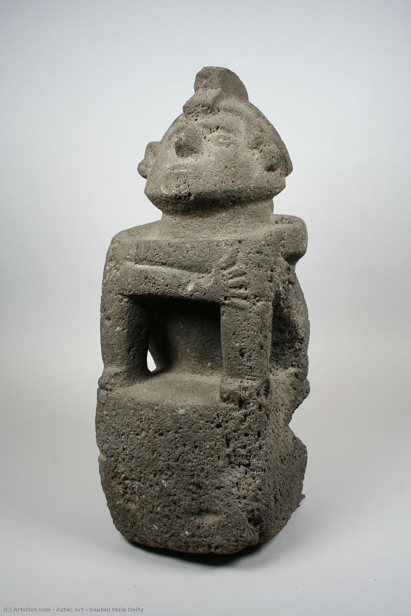 Seated Male Deity — Aztec Empire
