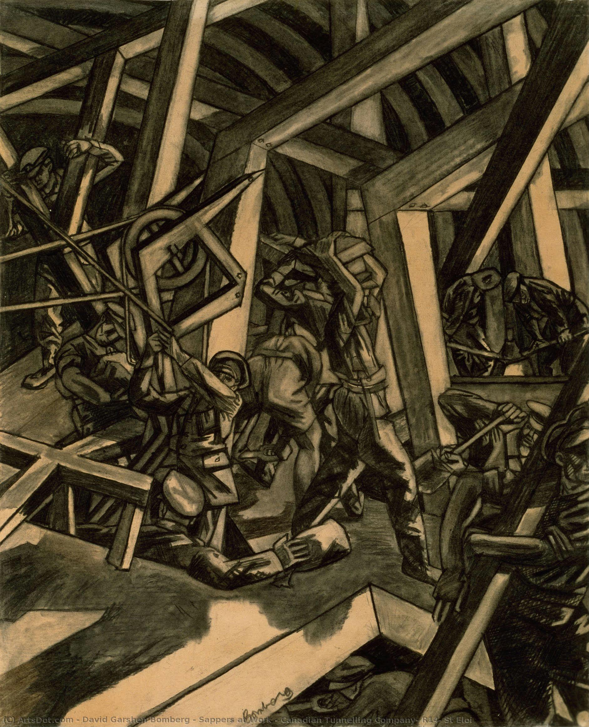 Sappers At Work : Canadian Tunnelling Company, R14, St Eloi — David Bomberg
